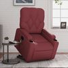 vidaXL Sill&oacute;n reclinable de masaje de pie cuero artificial rojo tinto