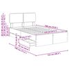 vidaXL Estructura de cama Negro 120 x 200 cm Madera de ingenier&iacute;a