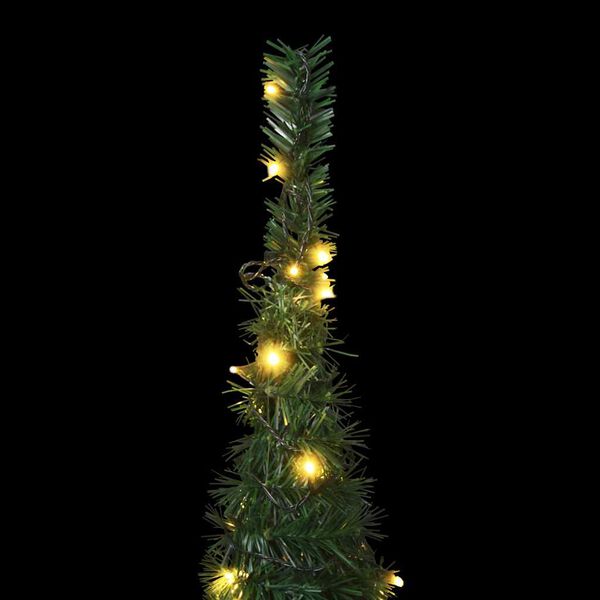 vidaXL &Aacute;rbol de Navidad emergente preiluminado con luces verde 150 cm