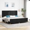 vidaXL Estructura de cama con cabecera Negro 200 x 200 cm tela