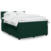 vidaXL Cama box spring con colch&oacute;n terciopelo verde oscuro 140x190 cm