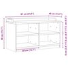 vidaXL Banco de recibidor SANDNES madera maciza pino blanco 87x40x50cm