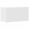 vidaXL Ba&uacute;l de almacenamiento madera contrachapada blanco 84x42x46 cm