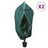 vidaXL Cubierta para plantas con cremallera 2 uds 70 g/m&sup2; 1,55x1,55 m
