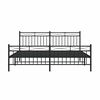 vidaXL Estructura cama sin colch&oacute;n con estribo metal negro 183x213 cm