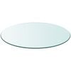 vidaXL Tablero de mesa de cristal templado redondo 700 mm