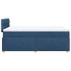 vidaXL Cama box spring con colch&oacute;n tela azul 120x200 cm