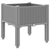 vidaXL Jardinera con patas PP gris claro 40x40x42 cm
