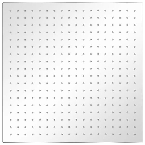 vidaXL Cabezal de ducha cuadrado efecto lluvia acero inoxidable 50x50