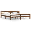 vidaXL Estructura cama sin colch&oacute;n madera pino marr&oacute;n miel 200x200 cm