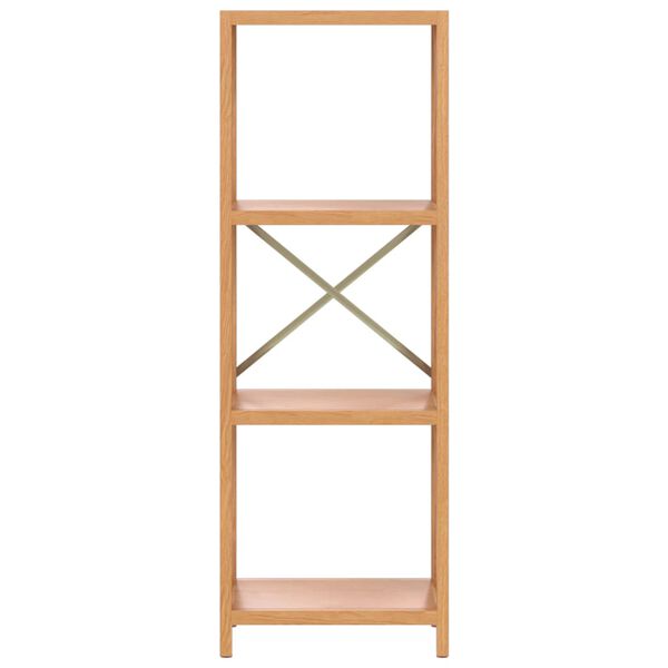 vidaXL Estanter&iacute;a de 4 niveles madera maciza de roble 40x30x112 cm
