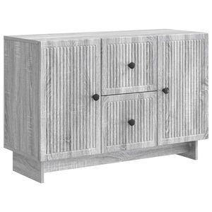 vidaXL Aparador Gris Sonoma 89 x 34,5 x 60 cm Madera de Ingenier&iacute;a