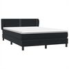 vidaXL Cama box spring con colch&oacute;n terciopelo negro 160x220 cm