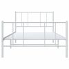 vidaXL Estructura cama sin colch&oacute;n con estribo metal blanco 107x203 cm