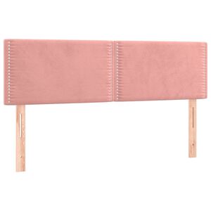 vidaXL Cabeceros terciopelo rosa 144x5x78/88 cm