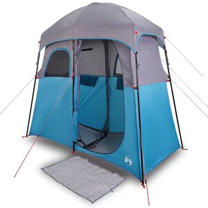 vidaXL Tienda de ducha para 2 personas impermeable azul