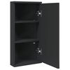 vidaXL Mueble de ba&ntilde;o de esquina con espejo negro 30x24x60 cm