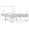 vidaXL Estructura cama sin colch&oacute;n con estribo metal blanco 120x200 cm