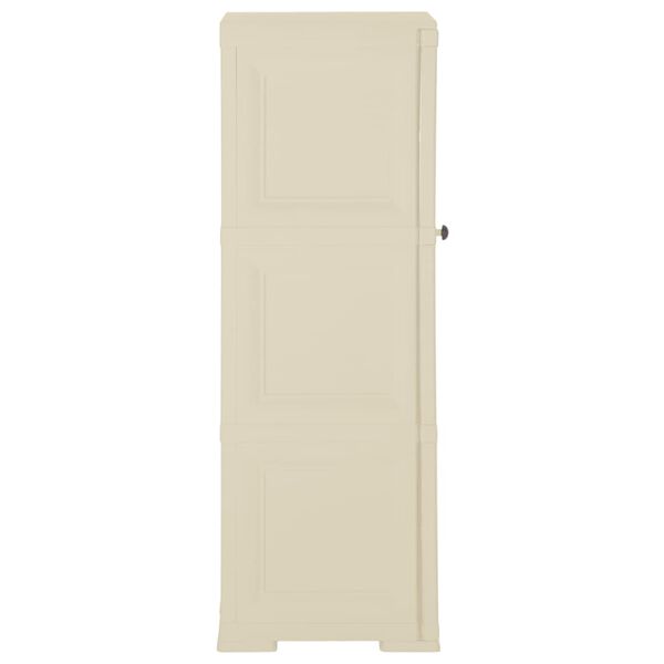 vidaXL Armario de plástico diseño madera blanco angora 40x43x125 cm
