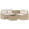 vidaXL Juego de Sof&aacute; 6 uds. Beige y blanco crema 55 x 55 x 37 cm