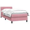 vidaXL Cama box spring con colch&oacute;n terciopelo rosa 90x220 cm