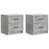 vidaXL Armario de Noche 2 pcs Gris Hormig&oacute;n 43 x 34,5 x 44,5 cm