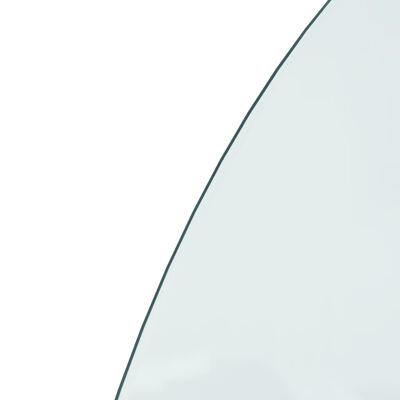 vidaXL Placa de vidrio para chimenea semicircular 1000x600 mm