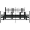vidaXL Estructura cama sin colch&oacute;n con estribo metal negro 160x200 cm