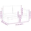 vidaXL Sofá de jardín con 1 reposabrazos 2 plazas madera maciza acacia