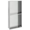vidaXL Hornacina ducha acero inoxidable plateado cepillado 32x62x9 cm