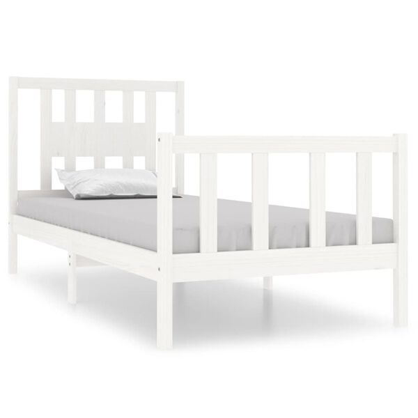 vidaXL Estructura cama individual sin colchón madera blanco 90x190 cm