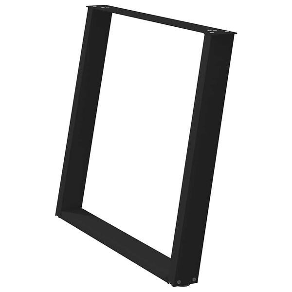 vidaXL Patas para mesa de comedor en forma de U (2 unidades), color negro, 90 x (72-73) cm, acero
