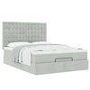 vidaXL Estructura cama otomana con colchones gris claro 140x200cm