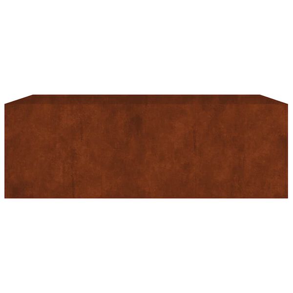 vidaXL Jardinera acero corten 120x80x40 cm