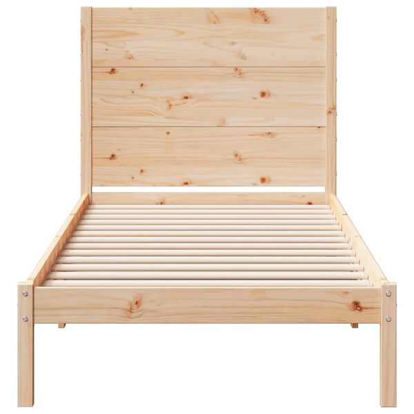 vidaXL Cama extralarga sin colchón madera maciza 100x210 cm