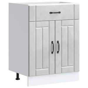 vidaXL Mueble bajo de cocina Lucca madera contrachapada gris cemento