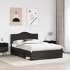 vidaXL Estructura de cama Negro 160 x 200 cm Madera de pino macizo