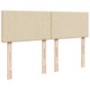 vidaXL Cama box spring con colch&oacute;n tela color crema 140x200 cm
