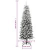 vidaXL &Aacute;rbol de Navidad artificial estrecho con nieve PVC y PE 150 cm
