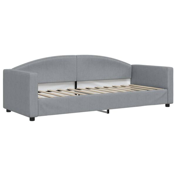vidaXL Sof&aacute; cama sin colch&oacute;n tela gris claro 80x200 cm