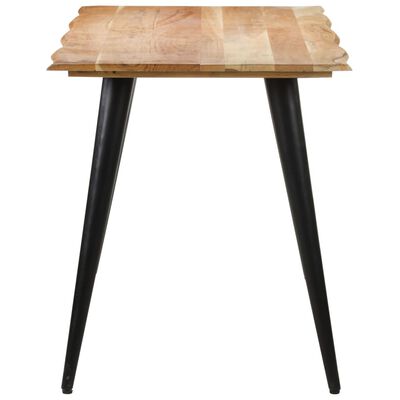 vidaXL Mesa de comedor con bordes naturales madera acacia 140x60x75 cm