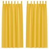 vidaXL Cortinas Opacas con Anillas 2 uds. Amarillo Mostaza Poli&eacute;ster