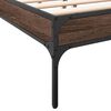 vidaXL Estructura cama madera ingenier&iacute;a metal marr&oacute;n roble 135x190 cm