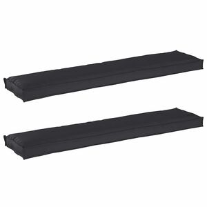 vidaXL Juego de Cojines para Palets 2 pcs Negro 180 x 40 x 8 cm