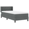 vidaXL Cama tipo Box Spring con colch&oacute;n Gris oscuro 200 x 100 cm tela