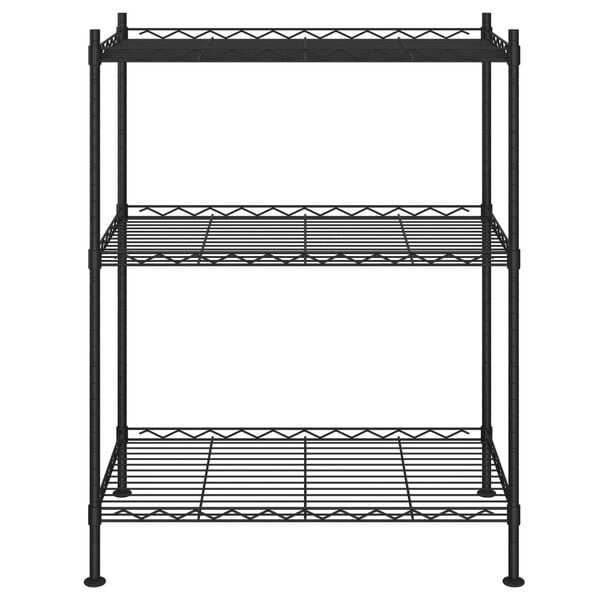 vidaXL Estanter&iacute;a de almacenaje de 3 niveles negro 60x35x76 cm 150 kg