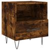 vidaXL Mesita de noche madera ingenier&iacute;a roble ahumado 40x35x47,5 cm