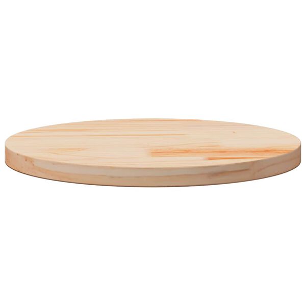vidaXL Tablero de mesa redondo madera maciza de pino &Oslash;50x3 cm
