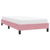 vidaXL Estructura de cama sin colch&oacute;n terciopelo rosa 90x220 cm