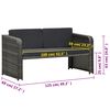 vidaXL Muebles jardín 4 pzas y cojines ratán sintético gris antracita